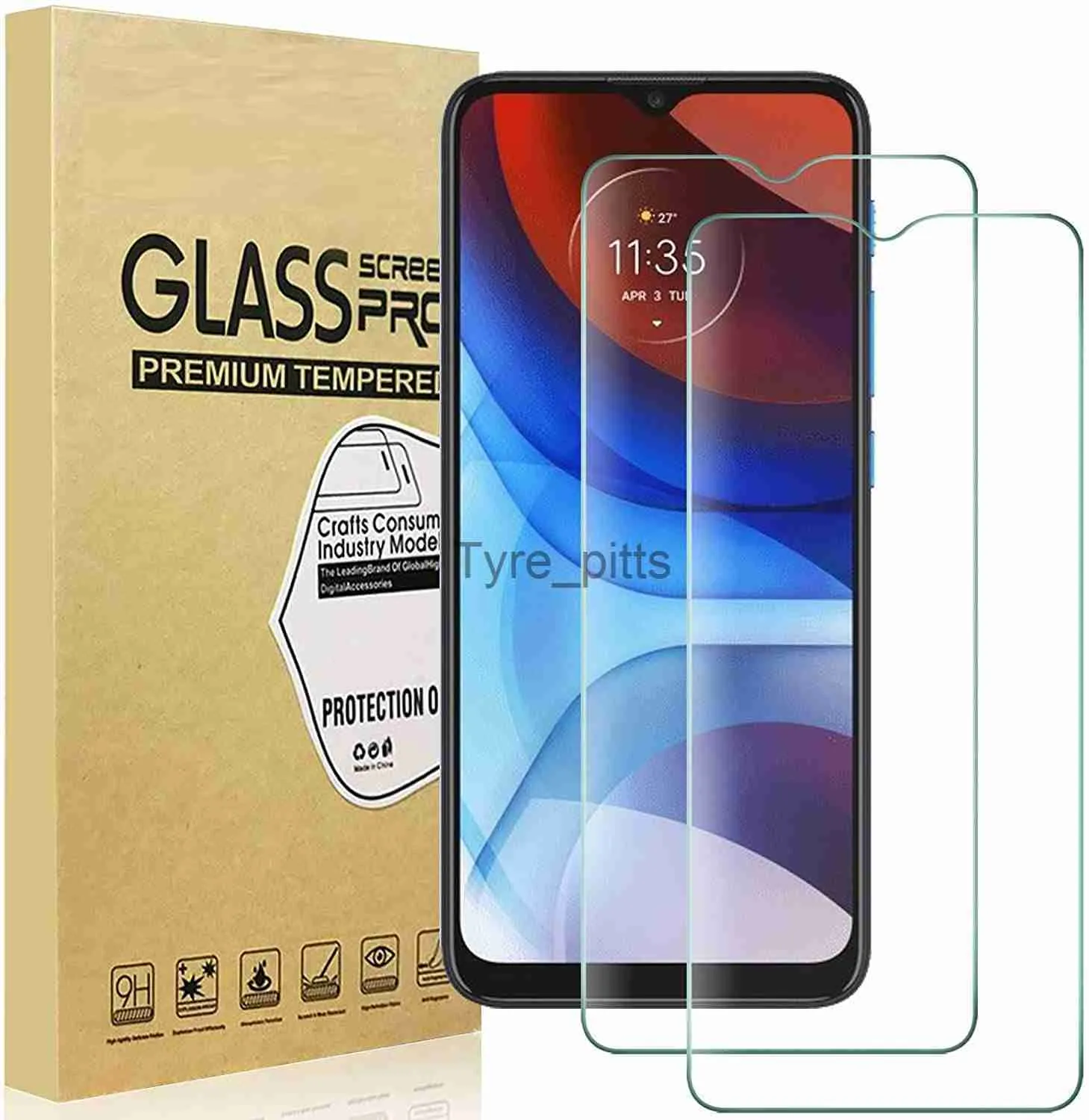 Cell Phone Screen Protectors HD Tempered Glass for Motorola Moto E7i Power E7 Plus E7Plus Screen Protector Clear Glass No Fingerprint x0803