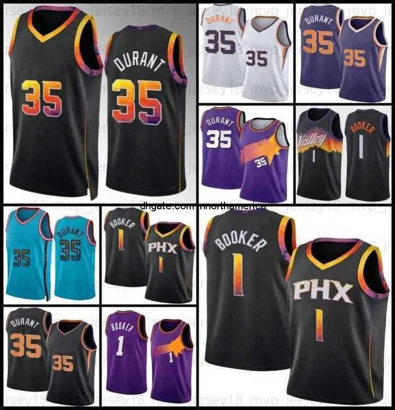 Kevin Durant 35 Devin 1 Booker Chris Paul 34 Camisa de basquete 2022 Sun Deandre Ayton Steve Nash Charles Barkley Jerseys 22 13 Cit