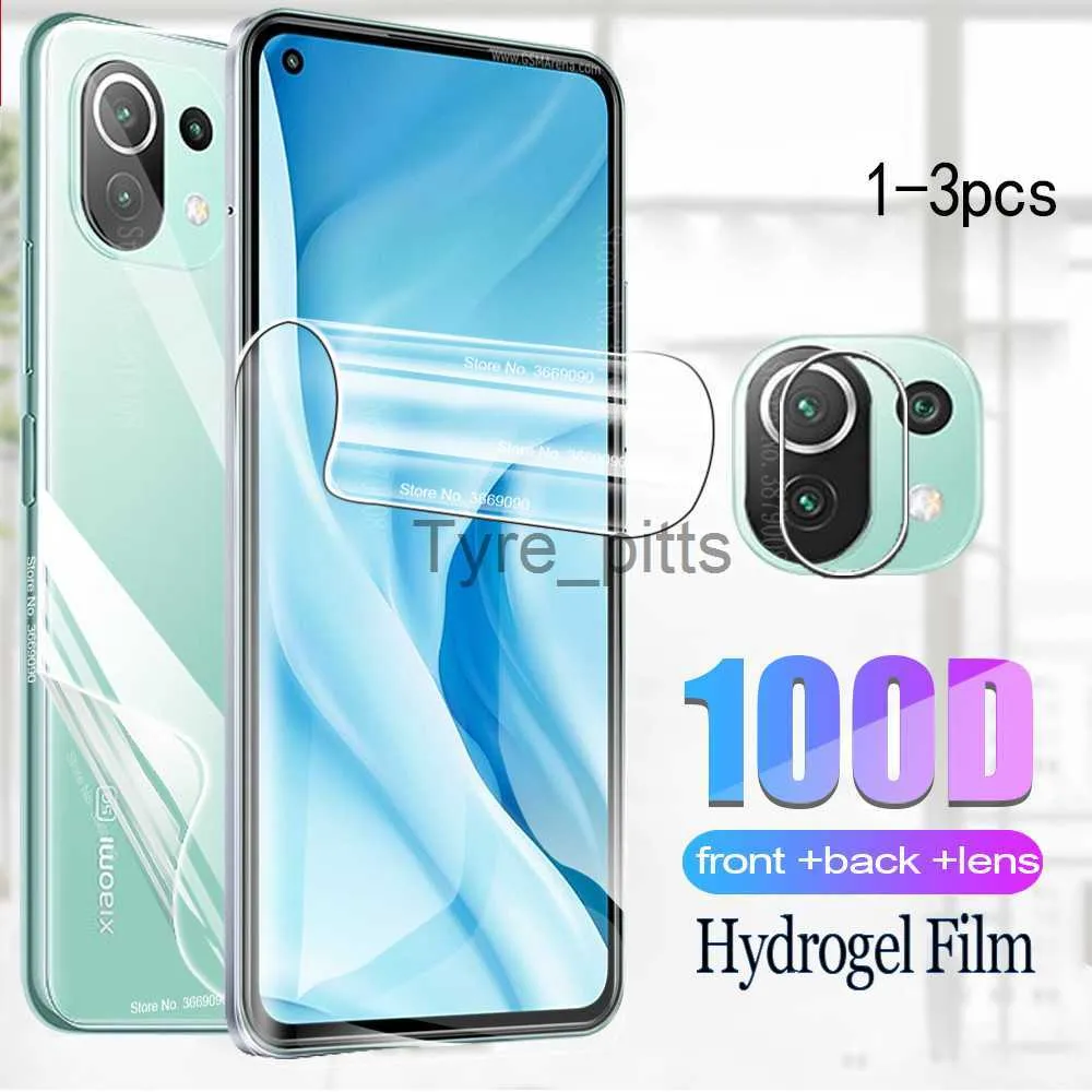 حماة شاشة الهاتف الخليوي في فيلم Hydrogel Film for Xiaomi Mi 11 Lite Screen Protector XIOMI 11LITE MI11 LITE MI 11 LIND LENS GLAS GLAS FILM 5G X0803