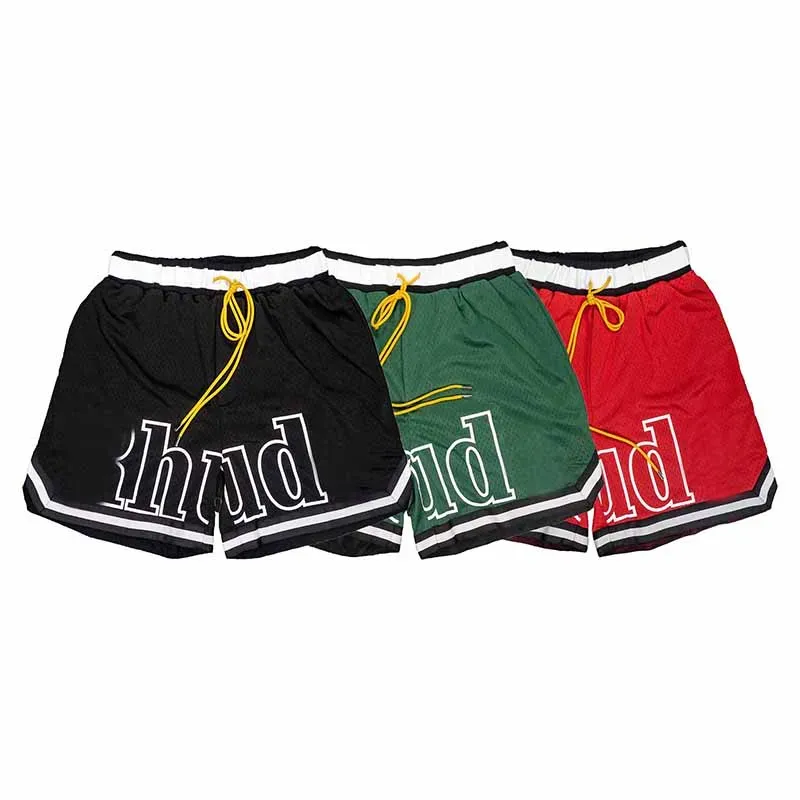 Designer de shorts pour hommes Rhude Retro Retro High Street Sports Hip Hop Basketball Pantalon Pantalon à cinq points