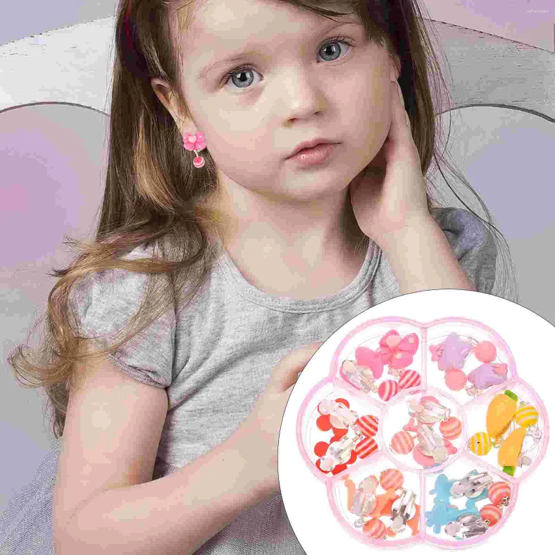 Backs Earrings Children's Accessories Clip Ornaments Fake Stud Girls Pendants Kids Decorations Magnetic