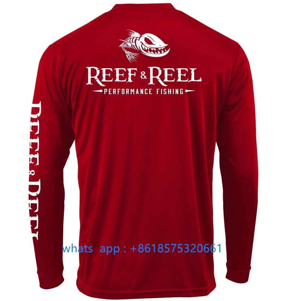 Other Sporting Goods Reef Reel Men Fishing Long Sleeve Shirt Outdoor  Activities Hiking Sun Protection Performance Camisa De Pesca 230802