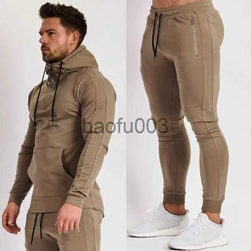 Men s Tracksuits 2019 New fashion Print Men Sport Set Spring Tracksuit long Sleeve Hoodie Sweatshirt GYM Fitness Pants Workout Running Suit J230803