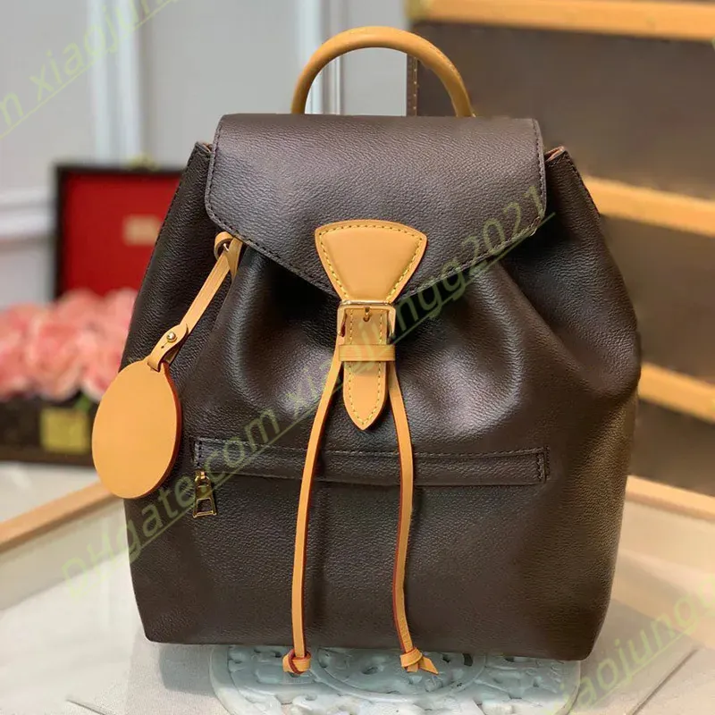 M45501 Mirror Quality Designer läder axelväskor för kvinnor lyxiga montouris crossbody ryggsäckväskor man koppling kosmetisk makeup väska bälten back pack skolväskor