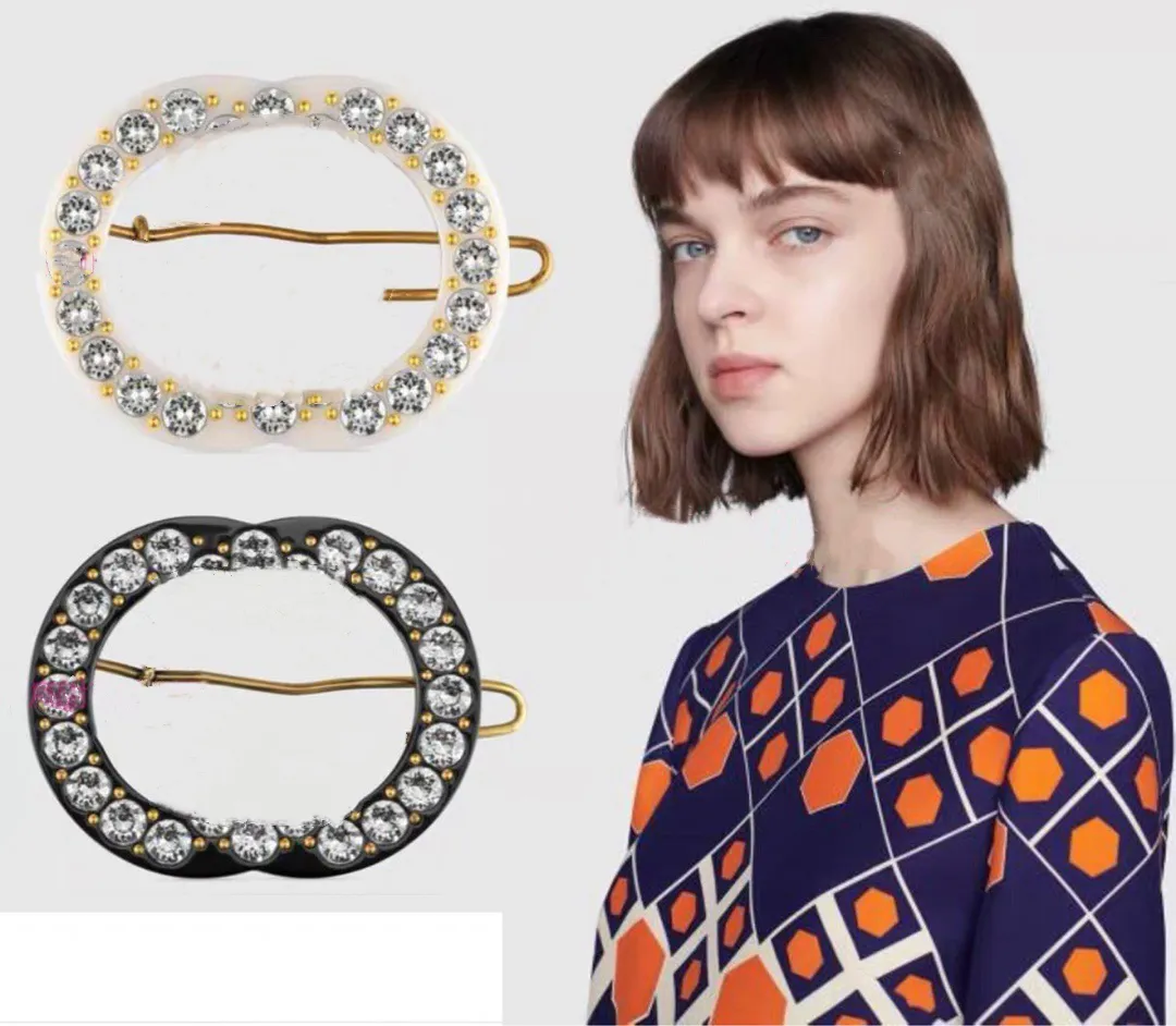 2023 Wysokiej jakości klasyczne kryształowe litery projektantów kobiet klipsy do włosów dla dziewczynki barrettes moda biżuteria