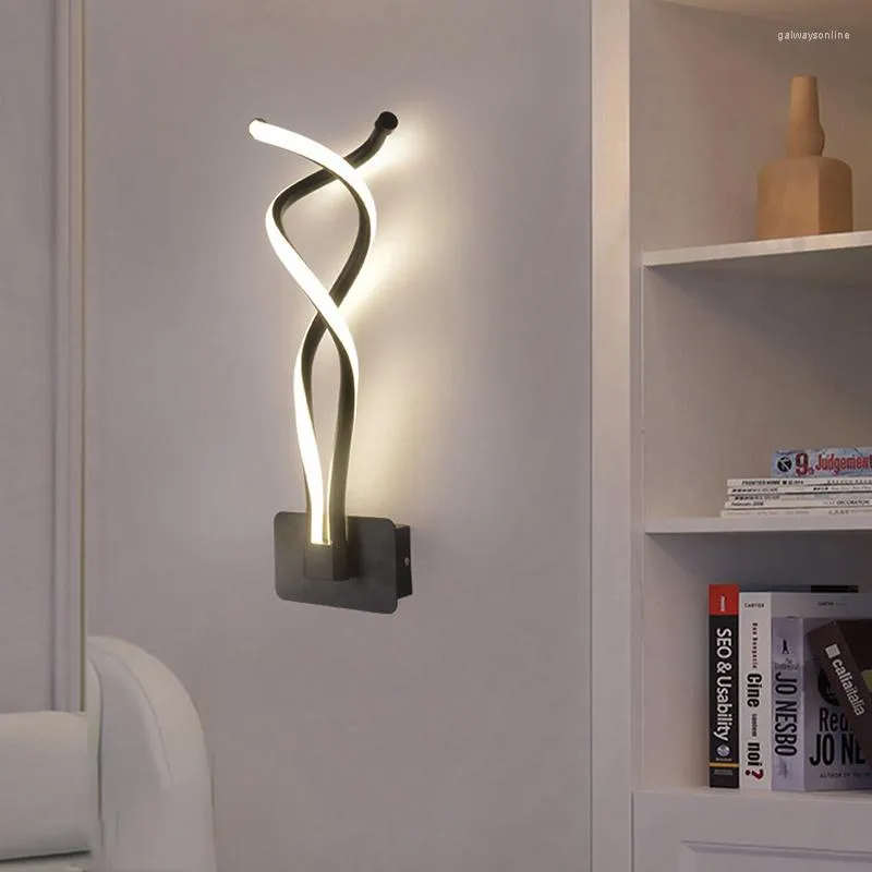 Vägglampa modern minimalistisk ledning för heminredning använde vardagsrum sovrum sängkläder och bakgrundsbelysning