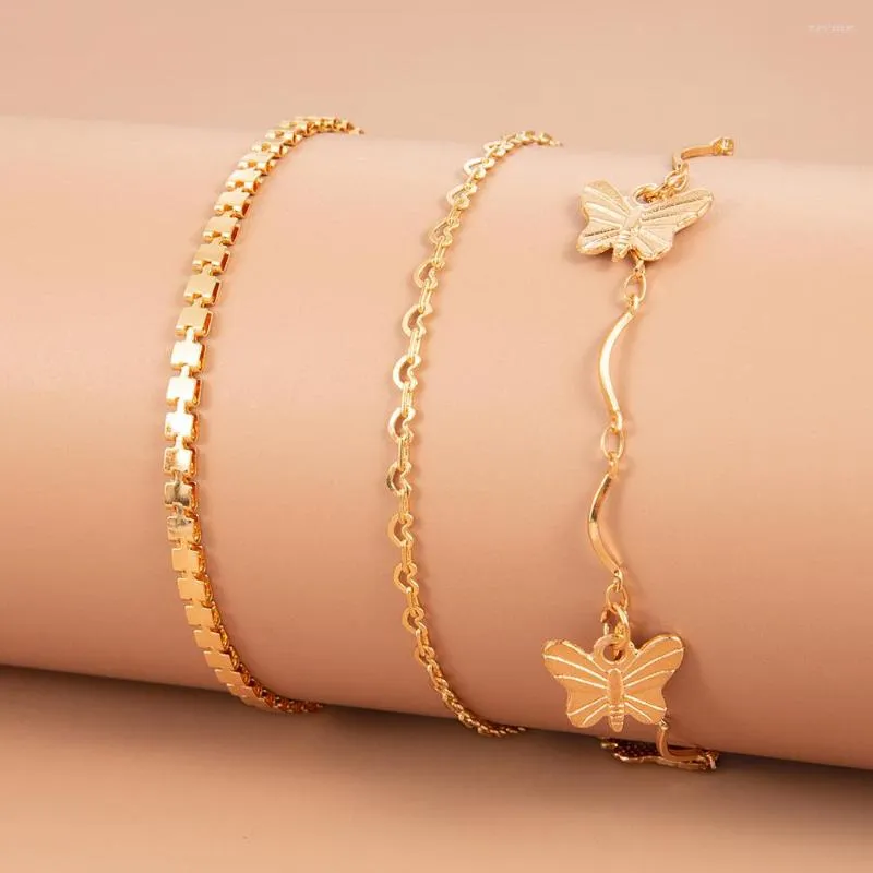 Anklets Personalized Simple Sweet Butterfly Anklet Female Fashion Tassel Angel Pendant Foot Jewelry