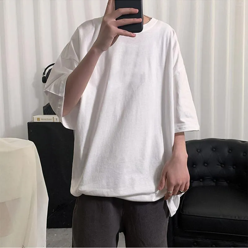 Men's T Shirts Summer Solid Colors Short Sleeve Oversized T-shirt Lifestyle Apparel Workout And Fitness Loose Casual Hip-hop