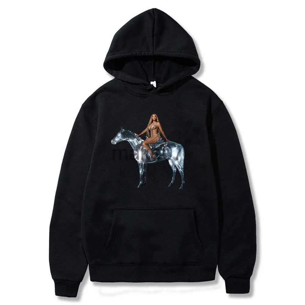 Herrtröjor tröjor beyonce hoodie 2023 Renaissance World Tour merch hoodie långärmad streetwear män kvinnor huva tröja mode kläder j230803