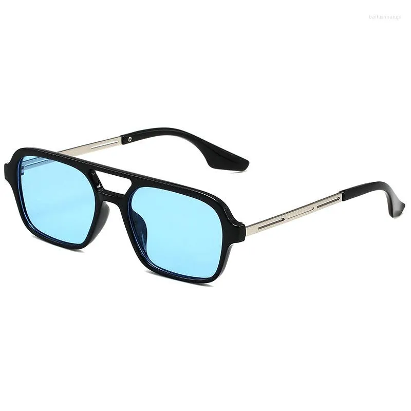 Sunglasses 2023 Korean Version Of Male Pilot Glasses Retro Double Beam Small Square Frame Female Spot Wholesale