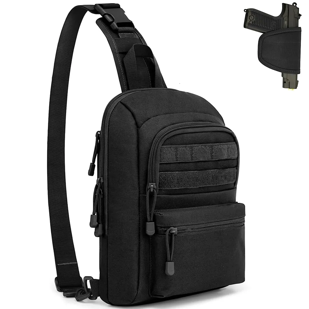  BOMTURN Sling Bag Mochila pequeña Hombres: Bolsa táctica  impermeable Bolsa compacta EDC Bolsas CCW Bolsas de transporte oculto  Mochila Sling al aire libre, Negro -, Mochilas Sling : Ropa, Zapatos y