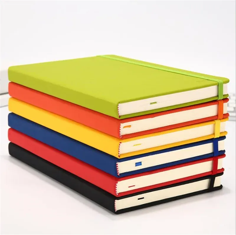 卸売A6 7色のメモ帳クリエイティブハードカバーノートブックPUフェイクレザーシンプルジャーナルノートパッドポータブルライフトラベルマニュアルLL