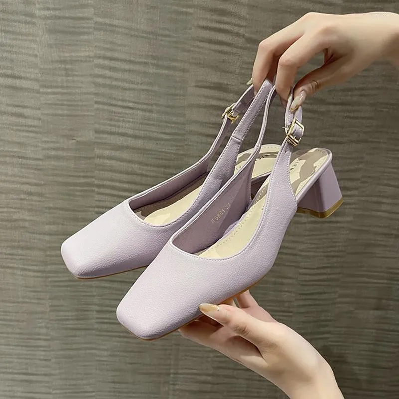Cheap Women's High Heel Sandals Square Toe Crystal Heel Women's Shoes | Joom