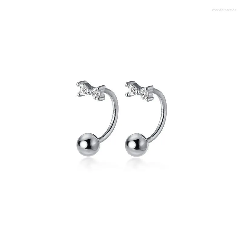 Stud Earrings VENTFILLE 925 Sterling Silver Sweet Bowknot Beads For Women Korean Trendy Simple Temperament Party Gifts Jewelry