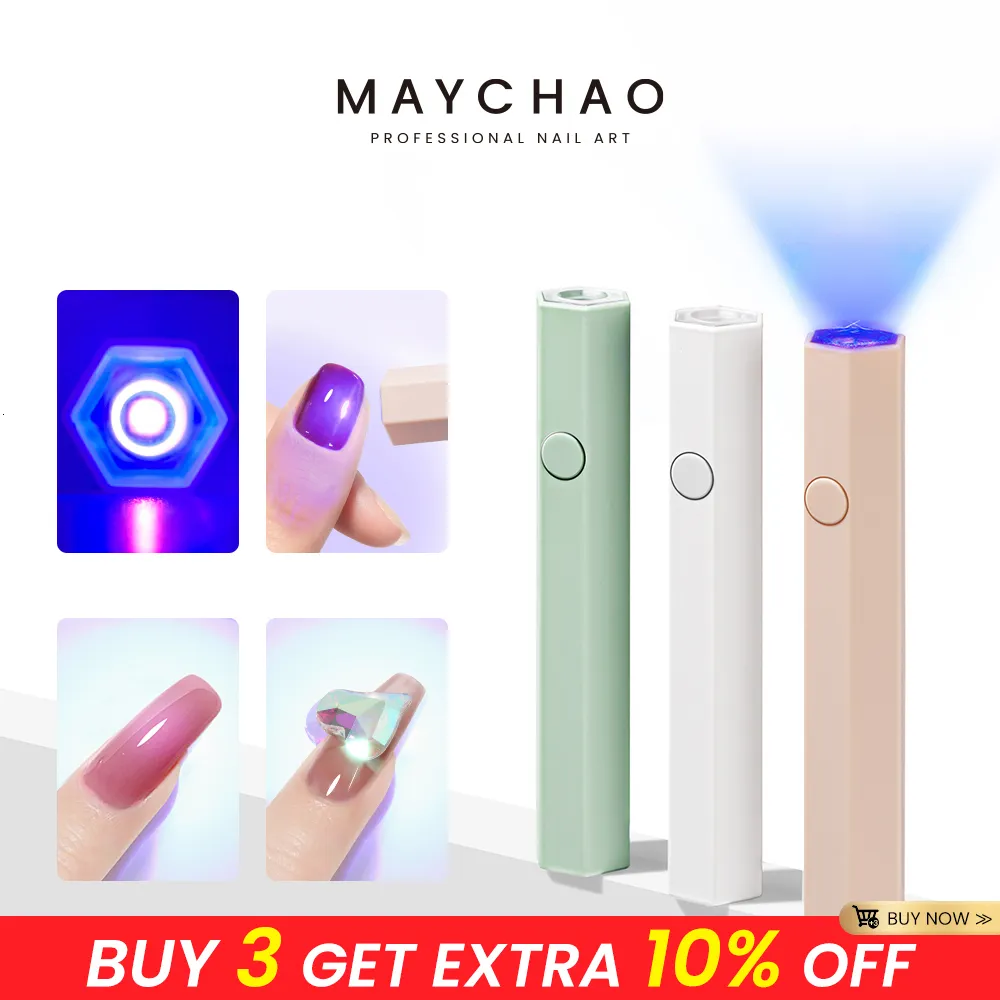 Nail Dryers MAYCHAO Portable Mini Dryer Lamp UV LED Light for Curing All Gel Quick Dry USB Art Tool Gift Home Travel Use 230803