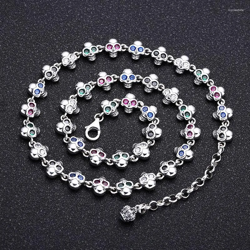 Kettingen MeiBaPJ Schedel Punk Mode Ketting Koreaanse Editie S925 Sterling Zilver Voor Vrouwen Retro Fijne Sieraden Accessoires MIJN