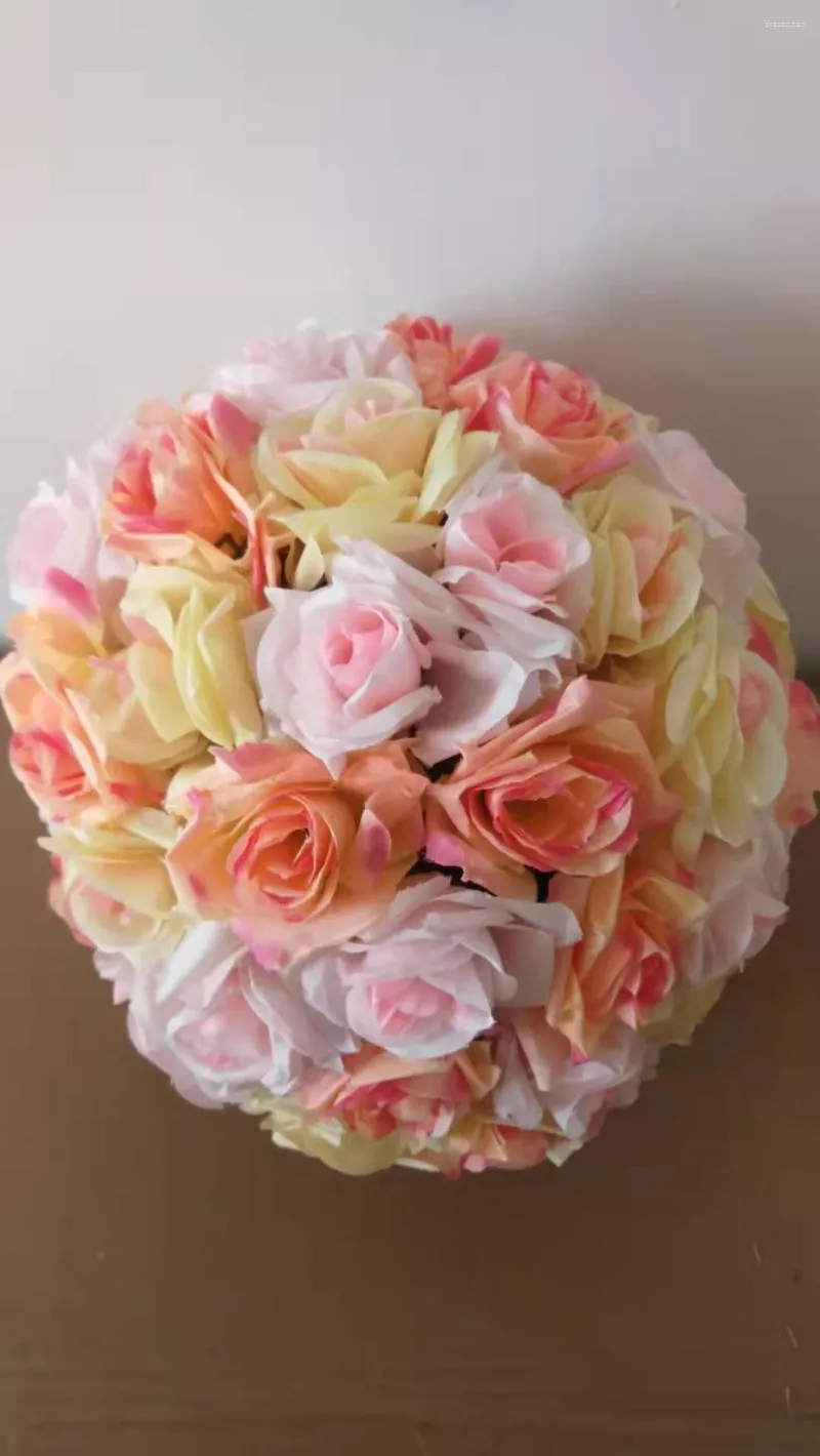 Decorative Flowers 30cm Diameter Artificial Rose Flower Ball For Wedding Home Shop Party Display Decoration Craft Gift Valentine Day Decor