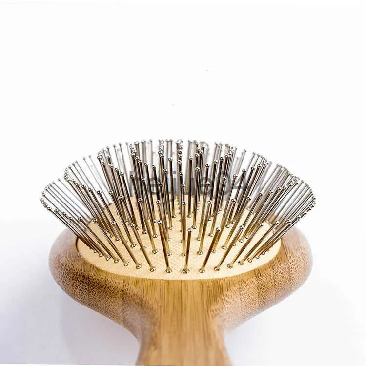 Haarbürsten Holzstahlnadel Haarbürste Pin Haarbürste Kopfhautmassage Verbessern Sie die Haargesundheit Holzpaddel Entwirrungskamm x0804
