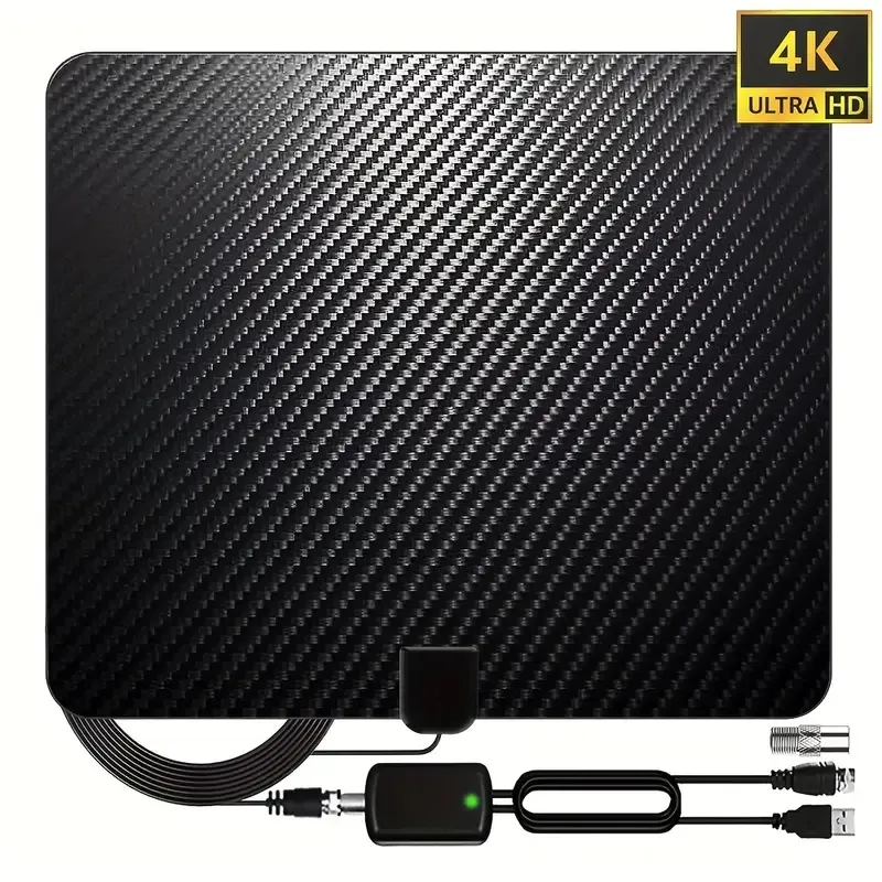 Antenne TV pour Smart TV - Antenne numérique pour prise en charge TV HD 4K avec antenne amplificateur de signal TV numérique HD intérieure - Antenne TV intérieure - Câble coaxial HDTV de 13 pieds