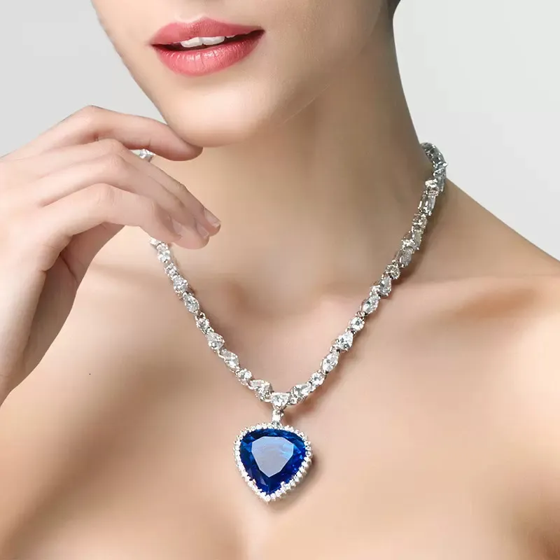 Buy Titanic Necklace , Heart of the Ocean Necklace, Forever Love, Sapphire  Necklace Come With Gift Bag Online in India - Etsy