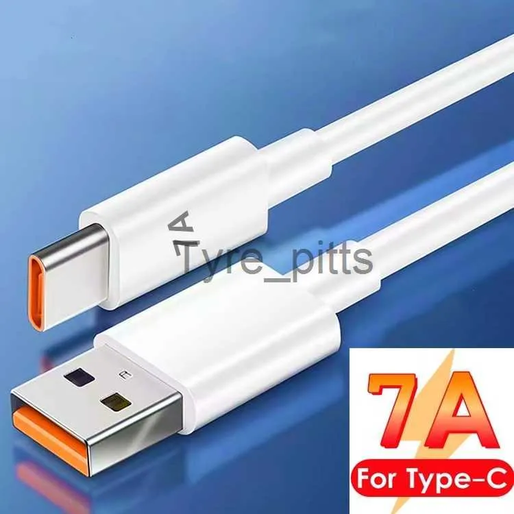 Chargeurs/câbles 7A 100W Type C Câble USB Câble de charge ultra-rapide pour Huawei Mate 40 30 Xiaomi Samsung Câbles de chargeur USB à charge rapide Cordon de données x0804