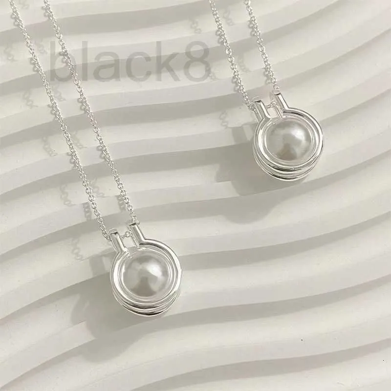 Strands, Strings Designer S925 Sterling Silver Women's Pearl Necklace Fashion Versatile High Grade Pearl Necklace YO41