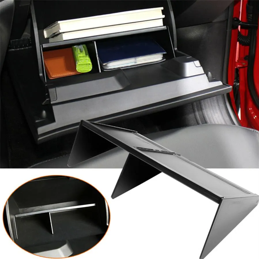 ABS Black Copilot Storage Box Placit Partiction Partition dla Jeep Renegade 2016 UP Auto wewnętrzne Akcesoria247U