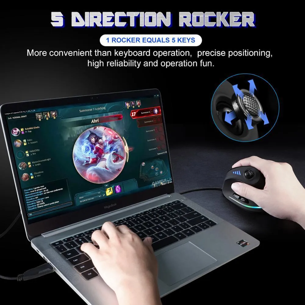 zelotes Souris Gaming pour PC,Souris Gamer avec 12 Boutons  Programmables,4000DPI,Souris Filaire USB Optique,Souris Ergonomique pour