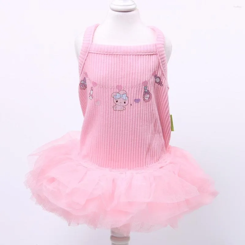 Hundkläder Princess Cat Dress Tutu Necklace Design Pet Puppy Kjol Spring/Summer Clothes Outfit 5 Storlekar 2 färger