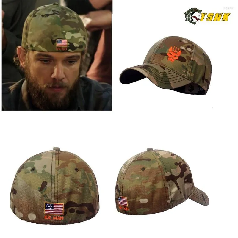 Ballkappen TSNK Baseball Herren und Damen „Seal Team Series“ Taktische Kappe Snapback Dehnbare Mütze Laufen/Angeln