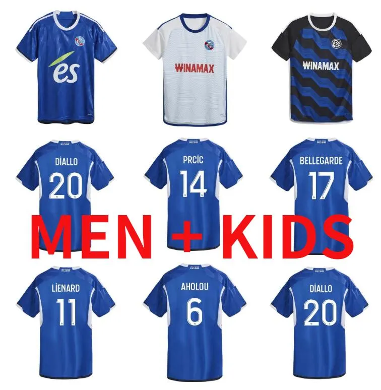 Strasbourg Home Soccer Jersey /24 Official Football Shirt, GAMEIRO,  THOMASSON More! Adult Youth Sizes Available Buy Now!