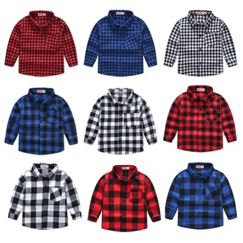 Enfants Chemises Garçons Chemises Classique Casual Plaid Enfant Chemises Enfants École Blouse Rouge Tops Vêtements Enfants Enfants Plaid 28 Ans Enfants Garçon Porter 230803