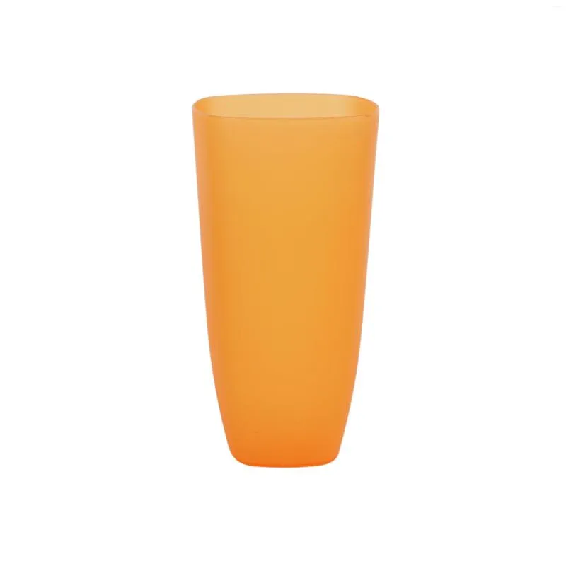 Bicchieri da vino 700ML Bicchiere di plastica quadrato arancione Bicchieri per acqua potabile riutilizzabili infrangibili Bicchieri per feste e alti