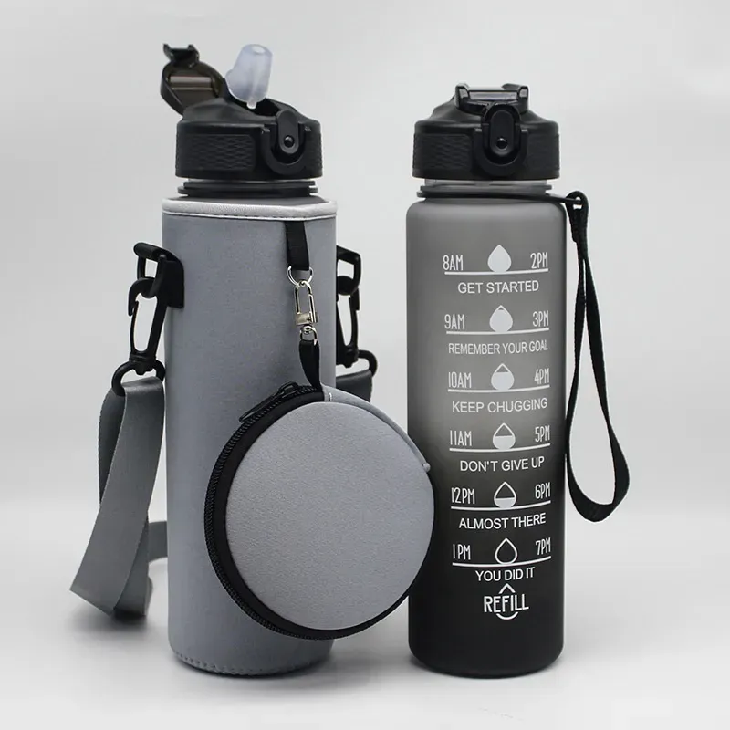 1000 ML Sports Water Bottle Sleeve Cover Neoprene Fitness Gym 32 OZ Bottle Holder Bag I0703