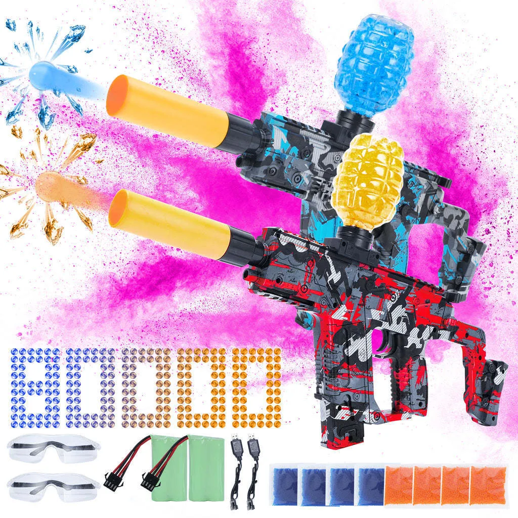 Brinquedos de arma 2 pacote de gel blaster para jogo de quintal ao ar livre, praia, brinquedo de verão, bola de explosão elétrica, adultos, crianças 230803