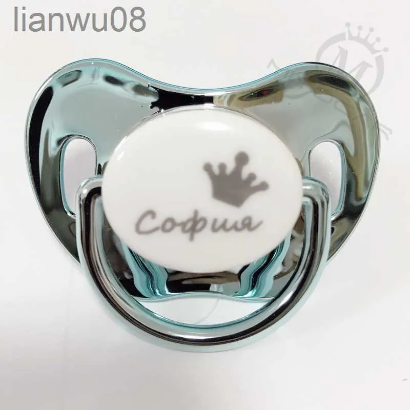Pacifiers MIYOCAR Custom Any Name Can Make Gold Blue Bling Pacifier