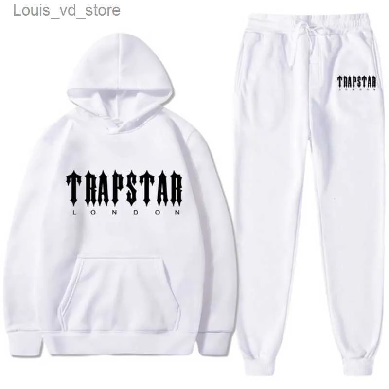 Kläd set kläd sätter barn träning trend huva 2 stycken set hoodie tröja tröja tröjor sportkläder jogging outfit trapstar boy 221028 t230804