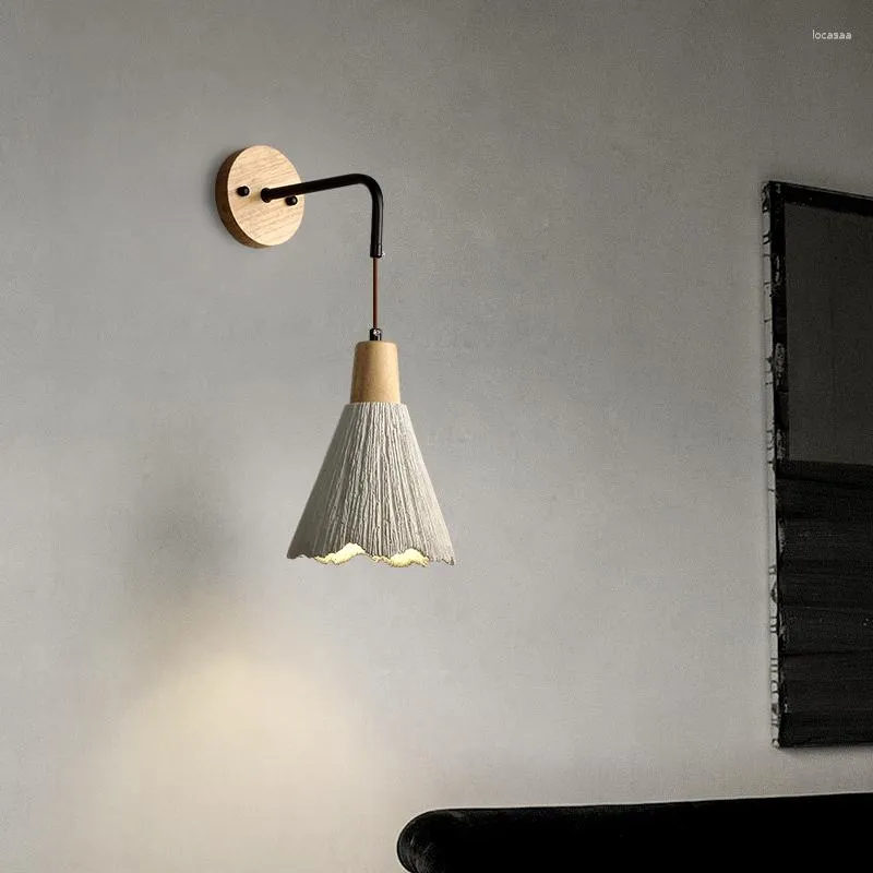 Lampa ścienna Japońska Wabi Sabi Bedside Designer Designer Tło schodowe Studia