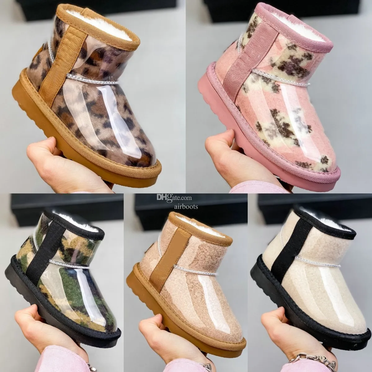 Klasik Botlar Avustralya Mini Clear Kids I Shoes Kızlar Tasarımcı Jelly Toddler UG Bebek Çocuk Kış Snow Boot Kid Gençlik Spor Keko Wggs