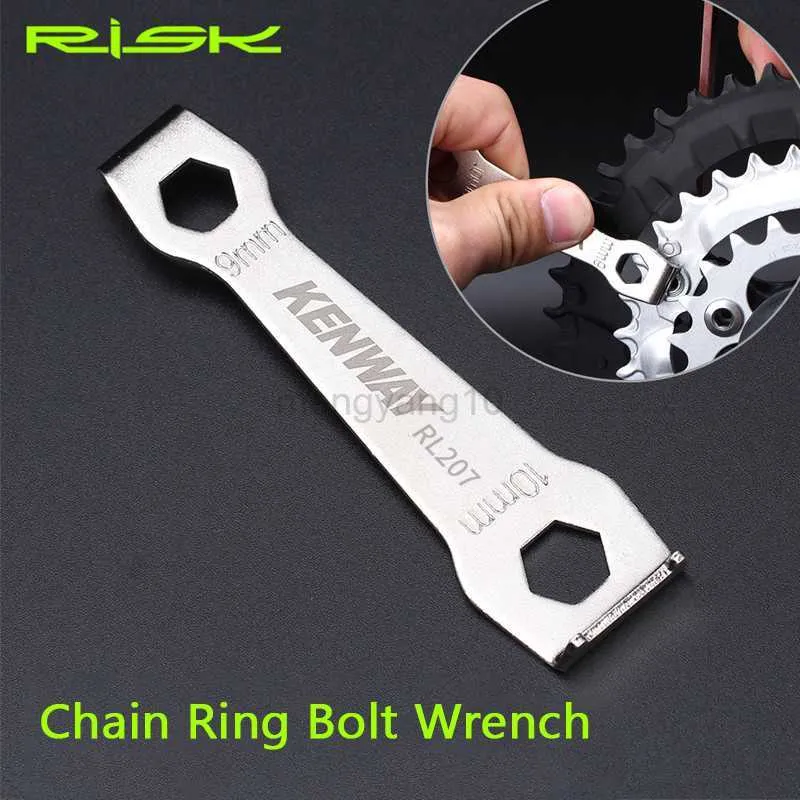 Verktyg Risk Kenway RL207 Cykel 9 10mm Chain Ring Chainwheel Peg Skanner MTB Road Bike Chainring Mut Bolt Wrench Removing Tool HKD230804