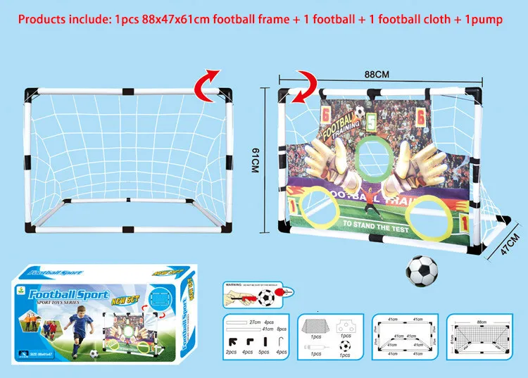 Mini Football & Soccer Net Set With Size 2 Soccer Ball And Mini Soccer ...