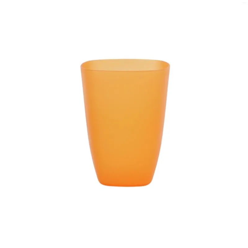 Wine Glasses 500ML Orange Square Plastic Tumbler Unbreakable Drinking Reusable Water Tumblers Party Cups And Tall