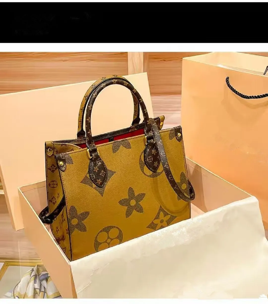 Marque Designer sac de haute qualité mode femmes sac à provisions fourre-tout femme sac à main sac à main épaule date code numéro de série fleur grand grand