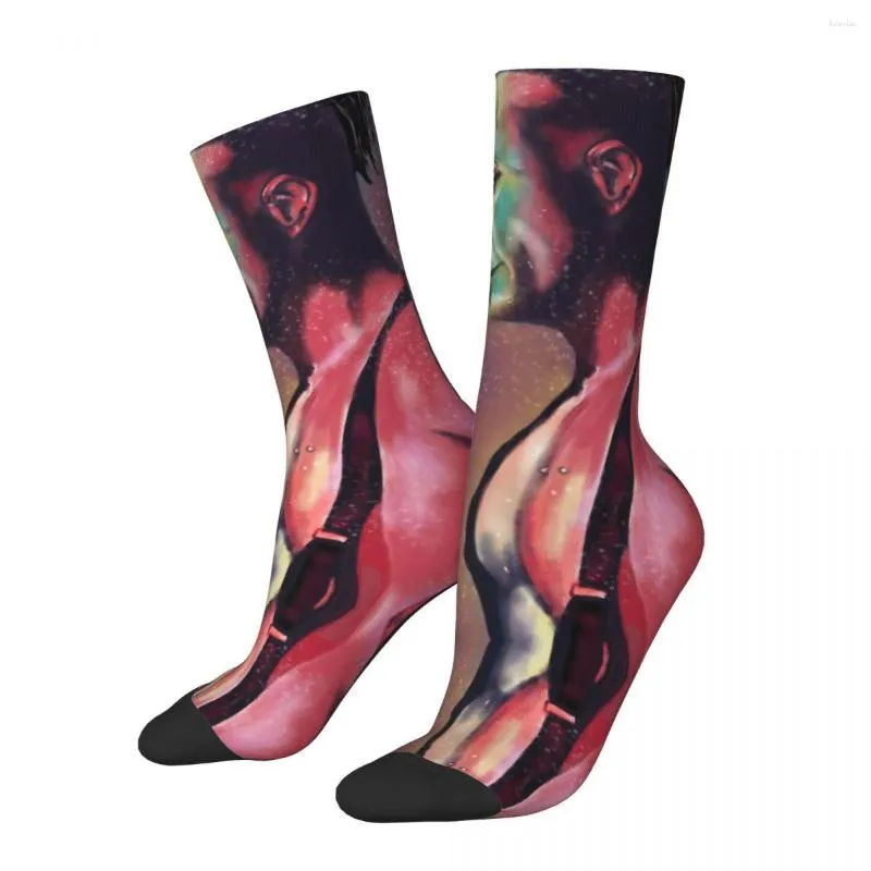 Chaussettes Femme Coloré Till And Lindemann R320 Stocking Funny TO BUY Color Contrast Humour Graphic Elastic