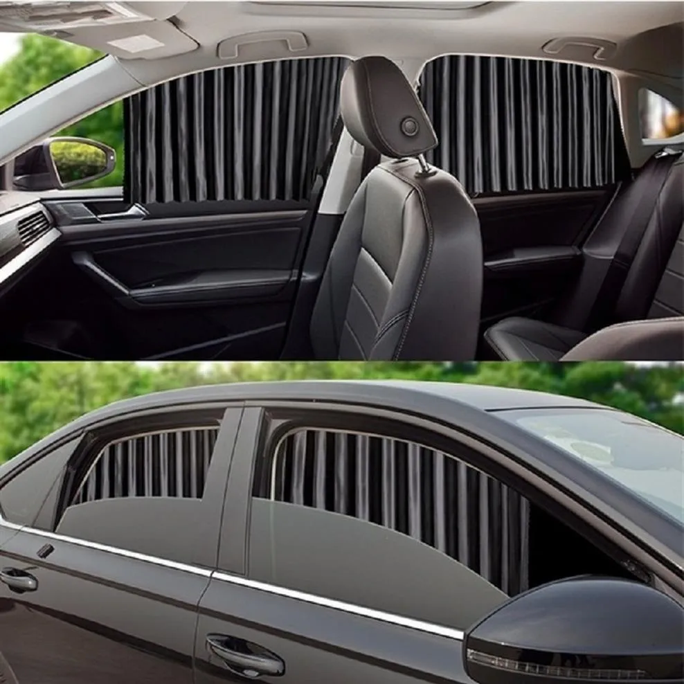4PCSカーテン磁気設置車フロントガラスサンシェードカーテンサイドウィンドウUV保護266M
