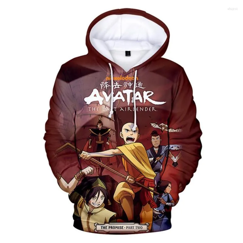 Herrtröjor avatar de sista airbender hoodie cosplay kostym män kvinnor harajuku anime tröja långärmare jackor streetwear rockar