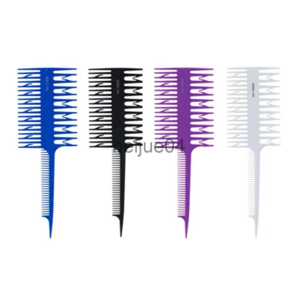 Escovas de cabelo pente de cabelo profissional tingimento de cabelo escova de cabelo peixe zona de dentes largos pente barbeiro pente de cabeleireiro ferramenta de estilo de cabelo x0804