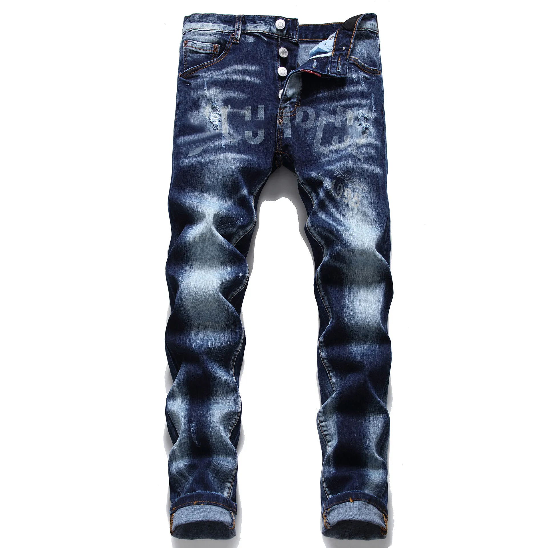 Designer-Jeans für Herren, Designer-Stack-Denim, Damen-Vintage-Hosen, modische Löcher, Hosen, Hip-Hop-Kleidung, Distressed-Reißverschluss-Hose, CXD23080413