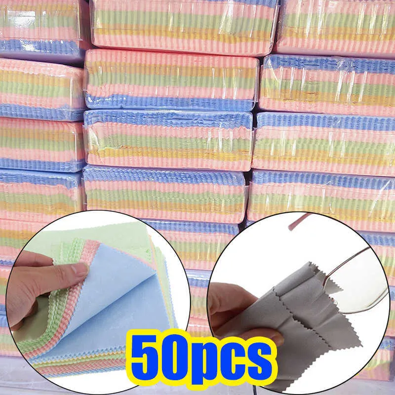 50pcs mikrofiber gözlük temizleme bezi lens gözlükleri temizleyici cep telefonu ekran temizleme mendilleri gözlük aksesuarları