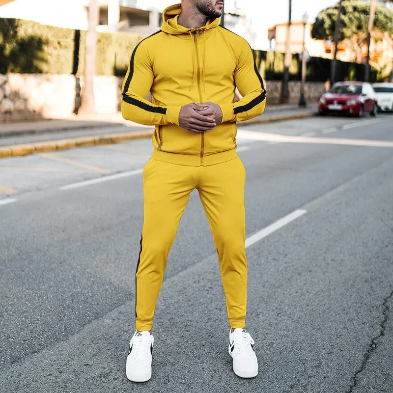 Ensemble Jogging Homme Velour Tracksuit Mens Piece Set Color